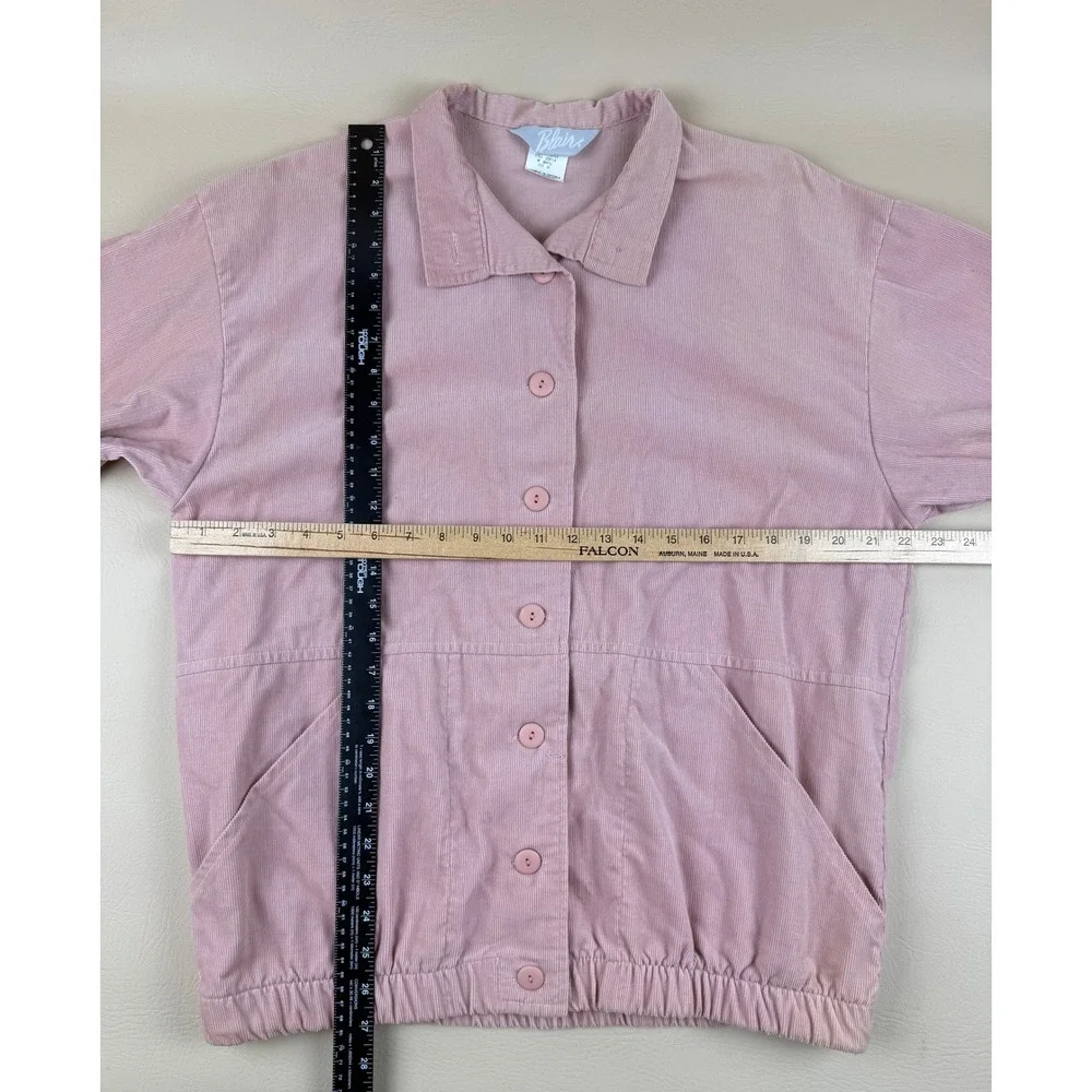 Blair 16 Corduroy Jacket Vintage Pink Cotton Blend Elastic Hem Pocket